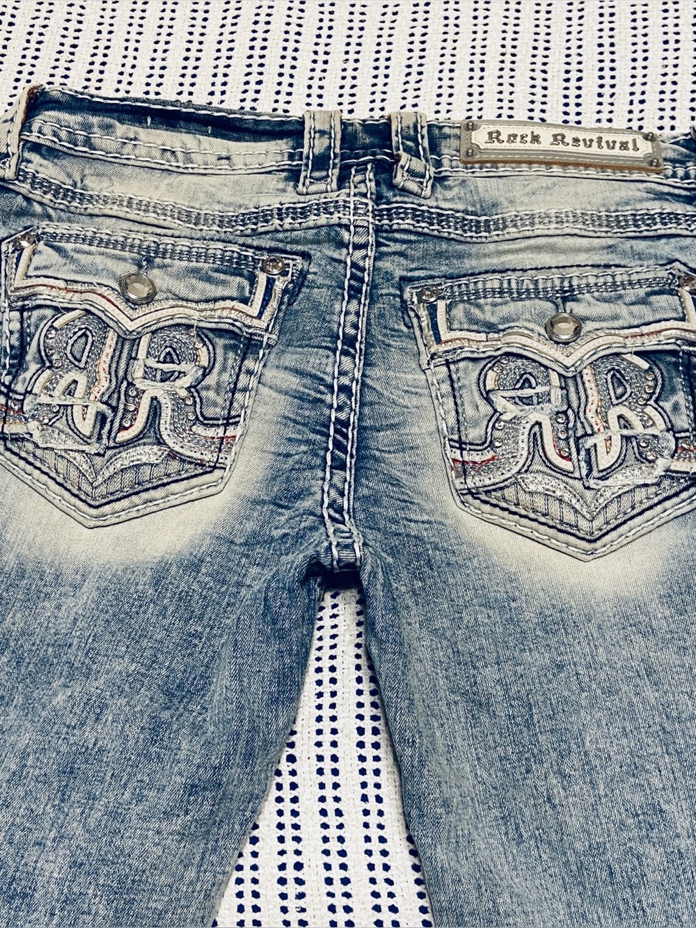 Rock Revival Nadine Ankle Skinny Stretch Jean Distress Western Size 27x28” - Picture 5 of 13